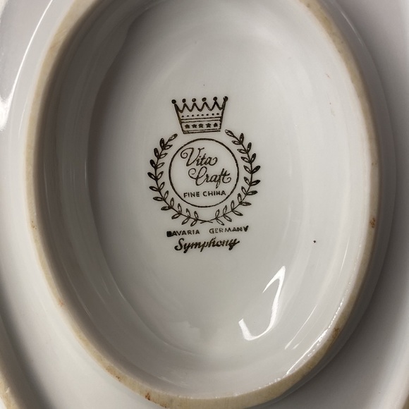 Vita Craft Symphony ~ Gravy Boat w/ attached Plate - Picture 8 of 10